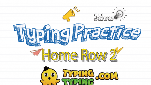 Typing Practice: Home Row 2