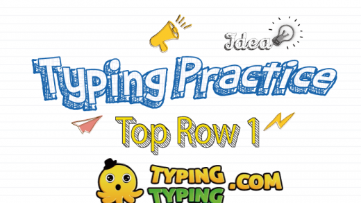 Typing Practice: Top Row 1